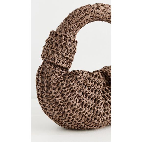 Simonmiller Raffia Lopsy Bag, Chocolate, Brown, One Size -_- - Picture 4 of 6